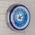 thumbnail image 2 of Arizona Coyotes Watermark Retro Neon Analog Wall Clock with Pull Chain, 2 of 4