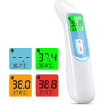 thumbnail image 1 of Termómetro de frente, termómetro médico de frente con alerta de fiebre, pantalla LCD, función de memoria, termómetro infrarrojo de frente para bebés, niños,, 1 of 5