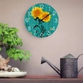 thumbnail image 2 of VOCOO 10" Sunflower Wood Wall Clocks Vintage Round Decorative Clock, Battery Operated Quartz Analog Silent Non-ticking Clock for Home, Office, School, 2 of 9
