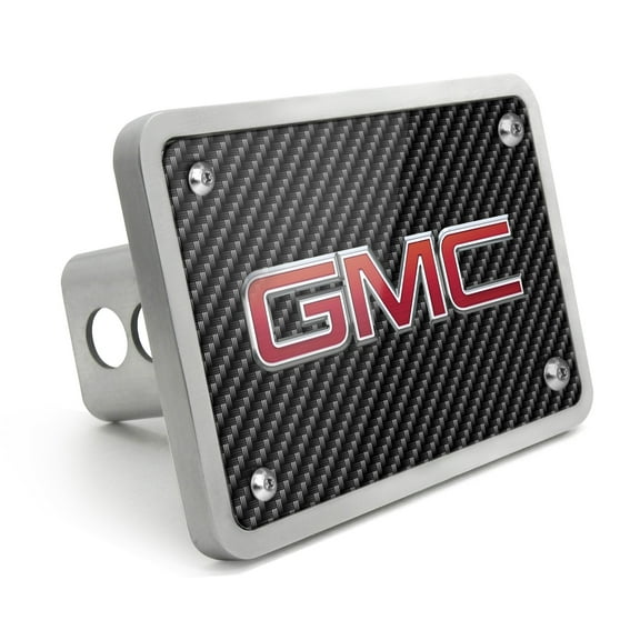 GMC UV Graphic Carbon Fiber Look Billet Aluminum 2 inch Tow Hitch Cover