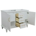 thumbnail image 2 of 48 in. Double Wooden Vanity White Finish Cabinet Only, 2 of 10