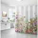 thumbnail image 5 of Cortina de ducha de poliéster con flores y plantas, acuarela, para baño, cuatro piezas, separación seca y húmeda, aislamiento, impermeable, para baño, 5 of 6