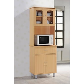 Hodedah Modern Kitchen Cabinet Cherry Walmart Com