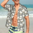thumbnail image 7 of Fotbe Herd of ducks Pattern Hawaiian Shirt for Men Unisex Summer Beach Casual Short Sleeve Cotton Linen Button Down Shirts,Large, 7 of 7