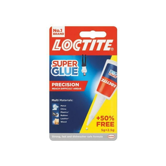 Loctite - Super Glue Liquid, Precision Bottle 5g + 50% Free