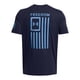 thumbnail image 3 of Camiseta Under Armour con la bandera de la libertad para hombre, azul marino, X-S, 3 of 3