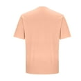 thumbnail image 5 of DPTALR Men's Solid Color Loose Stretchy Round-Neck Short Sleeve Casual Sport T-shirt,Beige, S, 5 of 6