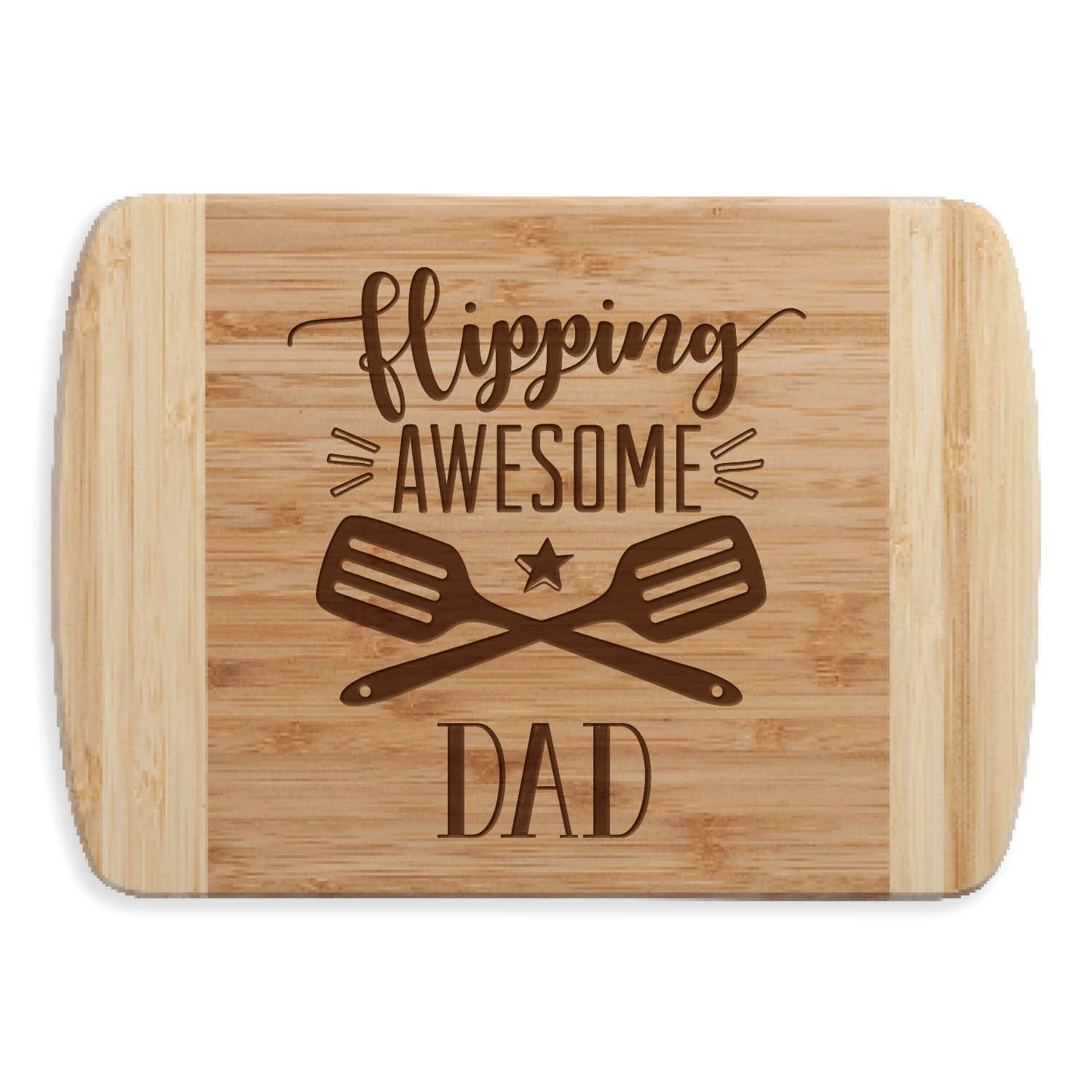 Flipping Awesome Personalized Bamboo Cutting Board