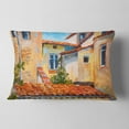 thumbnail image 2 of Designart European Rooftops - Cityscape Throw Pillow - 12x20, 2 of 5