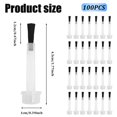 thumbnail image 2 of 100 Pcs Nail Polish Brush Replacement Kit with Handle Mini Disposable Nail Brushes Dip Replacement Brush Dip Powder Liquid Replacement Soft Bristles Brush Head for Diy Nail Art Salon E22, 2 of 3