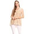 thumbnail image 5 of Sakkas Bohemian Summer Sleeveless Blouse - Sand - One Size, 5 of 5