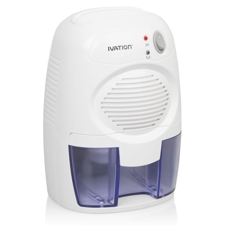 Ivation DehumMini 0.5 Pints 120 sq ft Dehumidifier in White - Removable