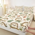 thumbnail image 4 of Erosebridal Cute Hedgehog Animals Queen Sheet Sets,Cartoon Mushroom Fungus Plant Bed Set For Girls Kids 4 Pieces, 4 of 6