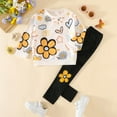 thumbnail image 2 of Hessimy Toddler Boys Girls Spring Summer Truck Print 2Pcs Crewneck Long Sleeve Sweatshirt Pants Cute Soft Sweatsuit, Breathable Fabric(Yellow,7-8 Years), 2 of 3