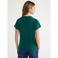 thumbnail image 3 of Free Assembly Women's Short Sleeve Crew Neck Ringer T-shirt, 3 of 7