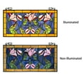 thumbnail image 5 of RADIANCE goods Tiffany-Style Floral Stained Glass Window Panel 34" Wide, 5 of 7