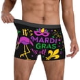 thumbnail image 2 of Kdxio Men's Boxer Briefs with Mardi Gras with Flamingo Print - Comfortable and Breathable Underwear for Everyday Wear, 2 of 7