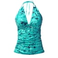 thumbnail image 1 of Plus Size Neck High Waisted Two Piece Swimsuit for Women Bathing Suit, 1 of 2