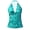 C2 Mint Green, variant on Leopard Tankini Tops for Women Halter V Neck Bathing Suit Plus Size Full Coverage Swimsuits Tops No Bottoms Dark Blue M