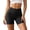 yue866-Black, variant on Women's Shapewear Seamless Shorts Lightweight Smoothing Mid-Thigh Slip Boyshorts Light Green S