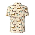 thumbnail image 3 of Xecao Dachshund Dog for Mens' Casual Short Sleeve Button-Down Polo Shirts for a Classic Golf Look, 3 of 9