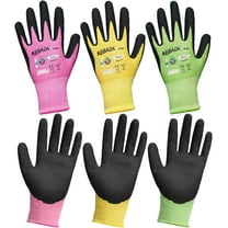 3 Pairs Kebada Kids Gardening Gloves Bulk Pack, Eco-Friendly Toddler Work Gloves for Ages 3-9