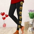 thumbnail image 2 of Womens Leggings For Valentine's Day Casual Printed Plus Size Slim Fit Full Length Yoga Legging Pants, 2 of 3