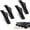 Black, variant on 4 PCS Car Lower Bumper Lip Diffuser, Anti-scratch Triangular-shape Bumper Lip Splitter with Screw, Exterior Rear Canards Fins Spoiler Canards Kit, Universal for Most Cars (Red)