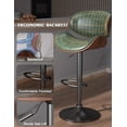 thumbnail image 5 of LainTene Bar Stools Set of 4 with Bentwood Back and PU Leather Seat, Adjustable Bar Chairs with Footrest for Kitchen Island, Counter, or Dining Room, 5 of 6