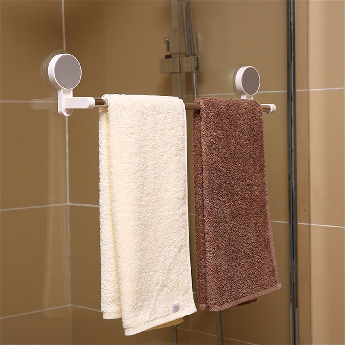 19" Single/Double Towel Rail Rack Holder Wall Mounted Bathroom