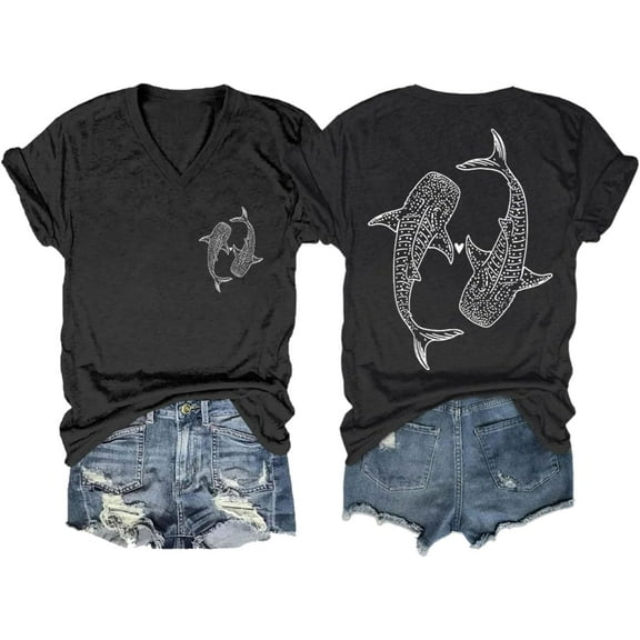 Whale Ocean Shirt Whale Shark Christian T-Shirt Animal Shark Lover Ocean Nature Women's Men's Tee Tops