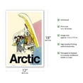 thumbnail image 2 of Arctic - Alaska Airlines - Native Inuit Indians - Vintage Airline Travel Poster c.1960s - Master Art Print (Unframed) 12in x 18in, 2 of 4