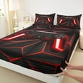 thumbnail image 3 of Castle Fairy Boys Girls Abstract Plaid Gamepads 4pcs Bed Sheets,Video Game King Sheets,Futuristic Cubes Super Cozy Sheet Set,Ultra Soft Home Decor, 3 of 7