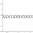 thumbnail image 4 of Auriga Fine Jewelry 925 Sterling Silver 6.4mm Semi-Solid Flat Curb Bracelet 7inch for Women, 4 of 6