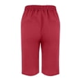 thumbnail image 5 of Gunia Cotton Linen Pants Women Capri Pants Capris Beach Cropped Trousers Drawstring Side Split Casual Ladies Pant Vacation Summer Pants, 5 of 5