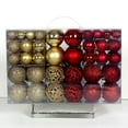 thumbnail image 2 of Juego de 100 bolas navideñas de plástico de moda, 8 cm, 18 colores, bolas de adorno navideñas suspendibles para fiestas, 2 of 5