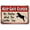 Warning Sign 5, variant on Free Range Chickens Keep Dogs Leashed Sign - 12×8 Inches, Tin Metal Decor, Rooster Farm Home Garden Wall Art
