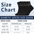 thumbnail image 3 of Ankle Diabetic Socks 6 Pairs (10-13, Black), 3 of 6
