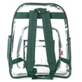 thumbnail image 4 of K-Cliffs Heavy Duty Clear Backpack High Quality See Through Student School Bookbag Deluxe Transparent Security Work Bag Travel Daypack Green, 4 of 4