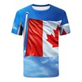 thumbnail image 5 of UVEASISHA Canadian Flag Tshirts for Men Short Sleeve Maple Leaf 3D Print T-Shirts Funny Independence Day Patriotic Tee Tops Multicolor#5 XXXXXL, 5 of 5
