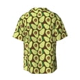 thumbnail image 5 of Uemuo Avocado Pattern Cotton Linen Short Sleeve Shirts,Casual Lightweight Button Down Shirts,Vacation Beach Summer Tops-XX-Large, 5 of 7
