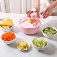 thumbnail image 2 of Lindbes 1Pc Green/Blue/Pink Kitchen Multifunctional Salad Utensils Vegetable Chopper Carrot Potato Manual Shredder Cook Vegetable Tools, 2 of 7