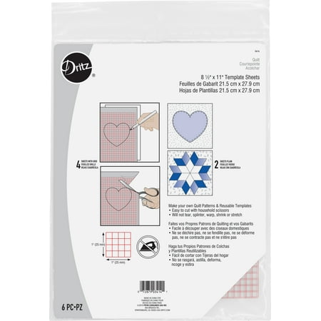 UPC: 0072879034141 | Quilting Non Slip Vinyl Template Sheets 8-1/2 x 11 6/pkg