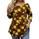 thumbnail image 3 of TaTaai Stretchy Lightweight Rose Print Women's Loose Fit Long Sleeve Round Neck Top Classic Neckline for Commute Casual Holiday Wear Gift, 3 of 7