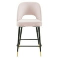 thumbnail image 4 of Modway Rouse Performance Velvet Counter Stool in Pink, 4 of 6