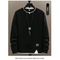 thumbnail image 3 of Sudadera holgada de cuello redondo para hombre, primavera y otoño de 2022, camiseta informal de manga larga con ilusión, estilo de dos piezas, marca de moda, 3 of 5