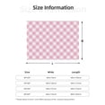 thumbnail image 4 of YFYANG Lightweight Warm Flannel Blanket, Pink Vintage Plaid Texture Throw Blanket for Bed, Sofa, Travel, Camping, 60"x50", 4 of 7