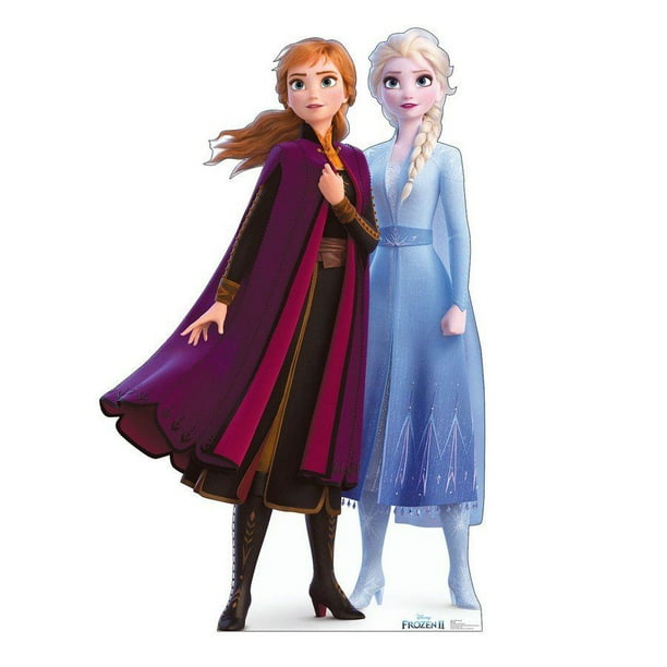 Frozen 2 Anna & Elsa Life Size Cardboard Cutout Stand Up ...