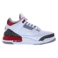 thumbnail image 2 of Nike Air Jordan 3 Retro GS Boys Shoes Size 3.5, Color: White/Fire Red/Black, 2 of 3