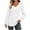 White, variant on HAiming Womens Long Sleeve Shirts V Neck Pleated Front Flowy Blouse Casual Tunic Tops Fashion Clothing
